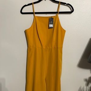BCBG Strappy Yellow Jumpsuit